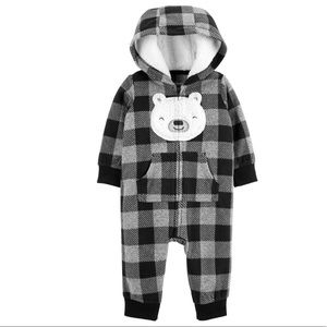 NWT Buffalo Checked zip up fleece